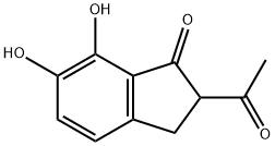 1H-Inden-1-one, 2-acetyl-2,3-dihydro-6,7-dihydroxy- (9CI) Struktur