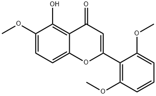 2-(2,6-Dimethoxyphenyl)-5-hydroxy-6-methoxy-4H-1-benzopyran-4-one Struktur