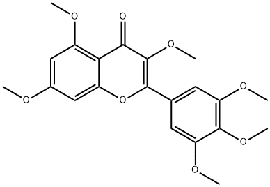 2-(3,4,5-Trimethoxyphenyl)-3,5,7-trimethoxy-4H-1-benzopyran-4-one, 14813-27-5, 结构式