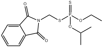 Dithiophosphoric acid O-ethyl S-(1,3-dihydro-1,3-dioxo-2H-isoindol-2-ylmethyl)O-isopropyl ester Struktur