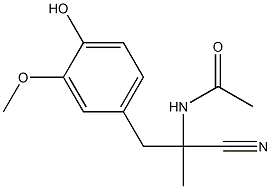 (-)-N-(1-氰基-1-香草基乙基)乙酰胺 结构式