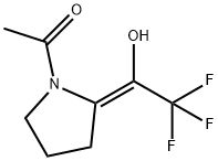 Pyrrolidine, 1-acetyl-2-(2,2,2-trifluoro-1-hydroxyethylidene)-, (Z)- (9CI) Structure