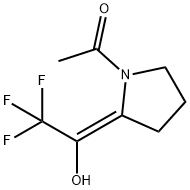 Pyrrolidine, 1-acetyl-2-(2,2,2-trifluoro-1-hydroxyethylidene)-, (E)- (9CI) 结构式