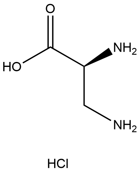 (S)-(+)-2,3-ジアミノプロピオン酸塩酸塩 化学構造式