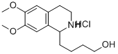4-(6,7-DIMETHOXY-1,2,3,4-TETRAHYDRO-ISOQUINOLIN-1-YL)-BUTAN-1-OL HYDROCHLORIDE Struktur