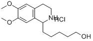 5-(6,7-DIMETHOXY-1,2,3,4-TETRAHYDRO-ISOQUINOLIN-1-YL)-PENTAN-1-OL HYDROCHLORIDE Struktur