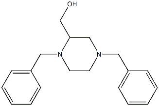 2-Piperazinemethanol, 1,4-bis(phenylmethyl)-, (-)- Structure