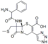 7-(2-amino-2-phenylacetamido)-3-(1H-1,2,3-triazol-4-yl)methylthiomethyl-3-cephem-4-carboxylic acid Struktur