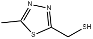 1,3,4-Thiadiazole-2-methanethiol,  5-methyl- 化学構造式