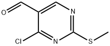 4-Chloro-2-(methylthio)pyrimidine-5-carboxaldehyde Struktur