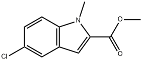 5-氯-1-甲基-2-吲哚甲酸甲酯 结构式