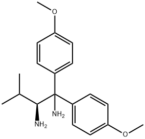 (2S)-(+)-1,1-二(4-甲氧苯基)-3-甲基-1,2-丁二胺 结构式