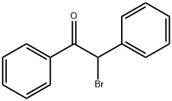 α-ブロモ-α-フェニルアセトフェノン 化学構造式