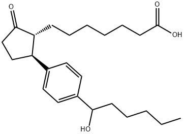 反式-2-(4-(1-羟基己基)苯基-5-氧代环戊烷庚酸,148436-63-9,结构式