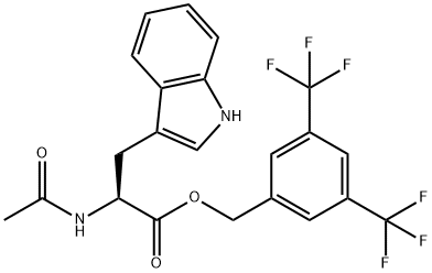 AC-TRP-3,5-BIS(TRIFLUOROMETHYL)BENZYL ESTER Struktur