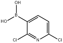 2,6-二氯-3-吡啶硼酸, 148493-34-9, 结构式