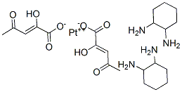 platinum(II) (1,2-cyclohexanediamine)(2-hydroxy-4-oxo-2-pentenoate) Structure