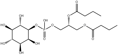 1,2-dibutyryl-sn-glycero-3-phosphoinositol 化学構造式