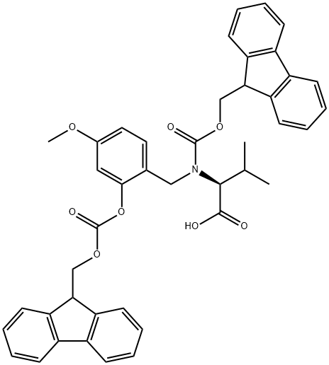 FMOC-(FMOCHMB)VAL-OH Struktur