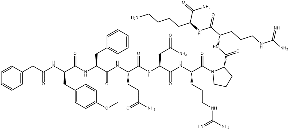 (PHENYLAC1,D-TYR(ME)2,ARG6·8,LYS-NH29)-VASOPRESSIN 结构式