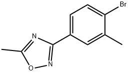 3-(4-BROMO-3-METHYLPHENYL)-5-METHYL-1,2,4-OXADIAZOLE 化学構造式