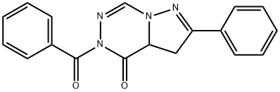 4-benzoyl-8-phenyl-1,3,4,9-tetrazabicyclo[4.3.0]nona-2,8-dien-5-one Struktur