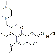 6,7-diethoxy-8-[3-(4-methylpiperazin-1-yl)propoxy]chromen-2-one hydroc hloride,148711-81-3,结构式