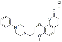 7-methoxy-8-[3-(4-phenylpiperazin-1-yl)propoxy]chromen-2-one hydrochlo ride Structure