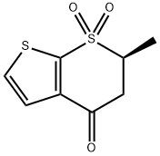 4H-Thieno[2,3-b]thiopyran-4-one,5,6-dihydro-6-methyl-, 7,7-dioxide, (6S) Structure