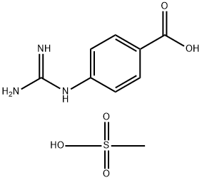 4-胍基苯甲酸甲烷磺酸盐, 148720-07-4, 结构式