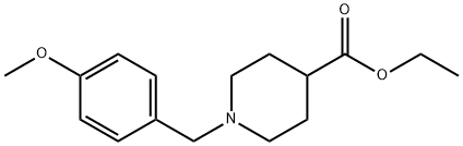 Ethyl 1-(4-methoxybenzyl)piperidine-4-carboxylate,148729-11-7,结构式