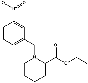 ETHYL 1-(3-NITROBENZYL)PIPERDINE-2-CARBOXYLATE 化学構造式