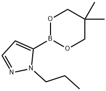 5-(5,5-二甲基-1,3,2-二氧杂硼杂环-2-基)-1-丙基-1H-吡唑, 1487355-92-9, 结构式