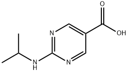 2-(イソプロピルアミノ)ピリミジン-5-カルボン酸 化学構造式
