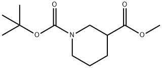 N-Boc-3-哌啶甲酸甲酯 结构式