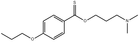 4-プロポキシベンゼンカルボチオ酸O-[3-(ジメチルアミノ)プロピル] 化学構造式