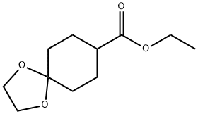 1,4-ジオキサスピロ[4.5]デカン-8-カルボン酸エチル 化学構造式