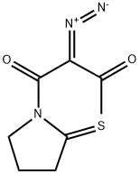 2-Pyrrolidinethione,  1-(2-diazo-1,3-dioxobutyl)-  (9CI) Structure