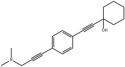 1-[[p-[3-(Dimethylamino)-1-propynyl]phenyl]ethynyl]-1-cyclohexanol 结构式