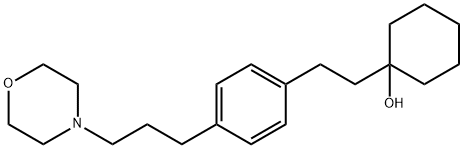1-[2-[p-(3-Morpholinopropyl)phenyl]ethyl]-1-cyclohexanol Struktur