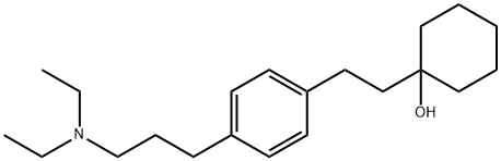 1-[p-[3-(ジエチルアミノ)プロピル]フェネチル]-1-シクロヘキサノール 化学構造式