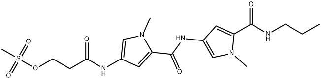 1-methyl-4-(((1-methyl-4-((3-((methylsulfonyl)oxy)-1-oxopropyl)amino)-1H-pyrrol-2-yl)carbonyl)amino)-N-propyl-1H-pyrrole-2-carboxamide,148965-72-4,结构式