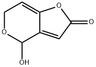 4-ヒドロキシ-2,6-ジヒドロ-4H-フロ[3,2-c]ピラン-2-オン 化学構造式