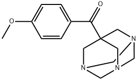 (4-methoxyphenyl)(1,3,5-triazatricyclo[3.3.1.1~3,7~]dec-7-yl)methanone Struktur