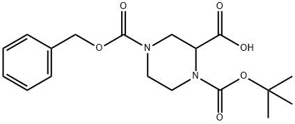 N-1-Boc-N-4-Cbz-2-哌嗪甲酸,149057-19-2,结构式