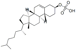 (3S,8S,9S,10R,13R,14S,17R)-10,13-dimethyl-17-[(2R)-6-methylheptan-2-yl ]-3-sulfooxy-2,3,4,7,8,9,11,12,14,15,16,17-dodecahydro-1H-cyclopenta[a ]phenanthrene,1491-95-8,结构式