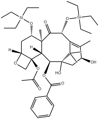 7,10-Bis[O-(triethylsilyl)]-10-deacetyl Baccatin III Struktur