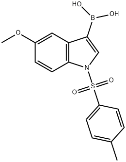 (5-甲氧基-1-甲苯磺酰-1H-吲哚-3-基)硼酸,149108-62-3,结构式