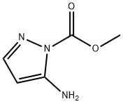 5-氨基-1H-吡唑-1-羧酸甲酯 结构式