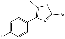 2-BROMO-4-(4-FLUOROPHENYL)-5-METHYLTHIAZOLE 结构式